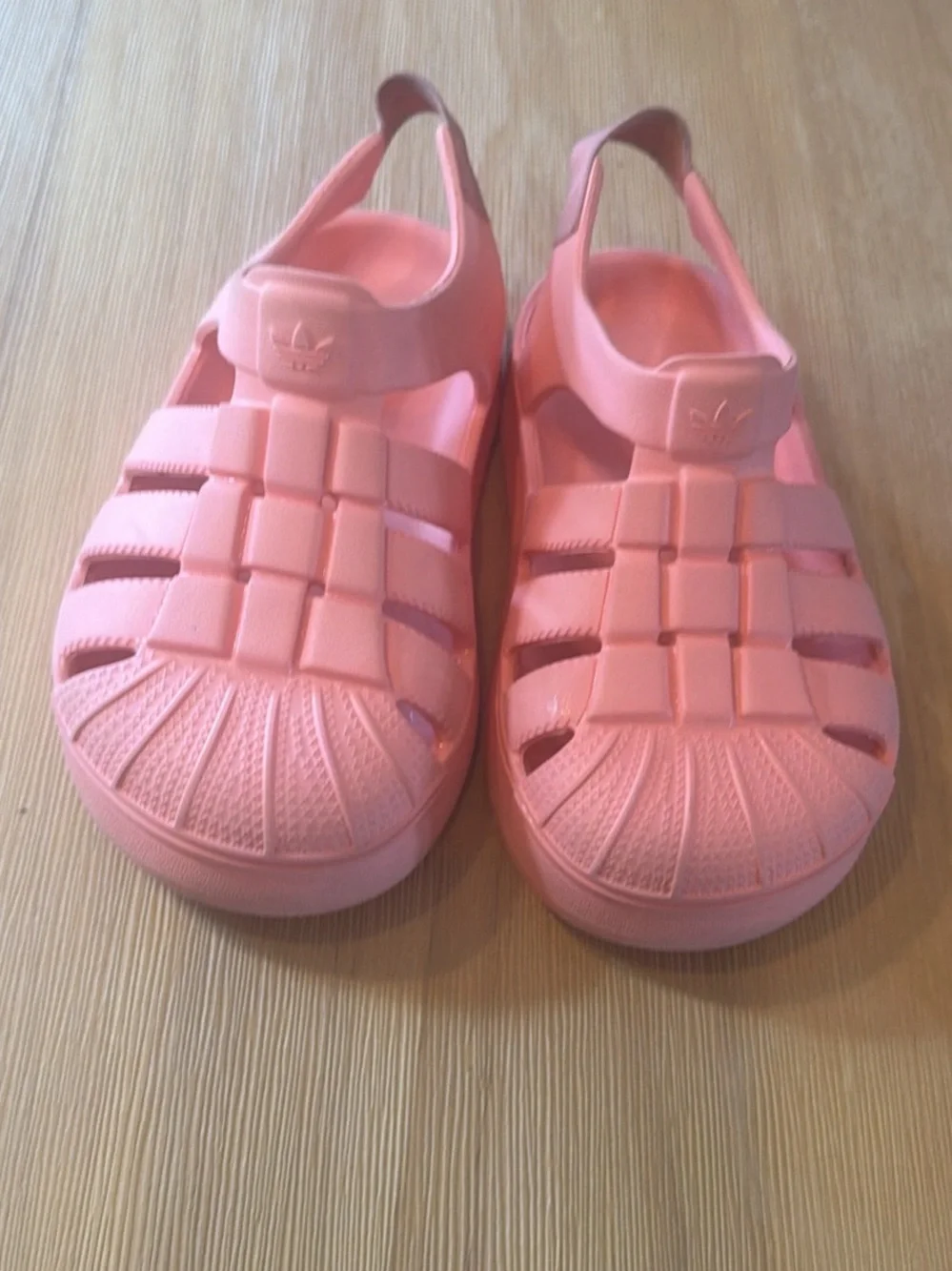 adidas Kids Pink Jelly Fisherman-Style Sandals